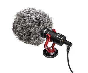 Boya BY-MM1 Compact On Camera Shotgun Video Microphone YouTube Vlogging Facebook Livestream Recording Mic for iPhone Huawei Smartphone DJI Osmo Mobile Plus, for Canon Nikon Sony DSLR Cameras