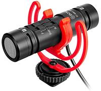 BOYA BY-MM1 Pro Dual-Capsule Condenser Shotgun Microphone by-MM1 PRO for Camera iPhone Android Smartphone Tablet Camcorder PCs 2 Person Recording