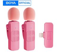 BOYA BY-V-P Wireless Lavalier Lapel Microphone for iPhone15 14 Android Type-C Smartphone Youtube Recording Gaming Streaming Vlog BY-V2