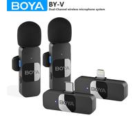 BOYA BY-V Wireless Lavalier Microphone for iPhone 15/16 Series Samsung TECNO REDMI Type-c Devices Video Recording Streaming Vlog BY-V1-P for iOS