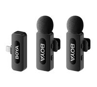 BOYA BY-V3 Wireless Lavalier Microphone for iPhone 15/16 Series Samsung DJI Pocket 3 Type-c Smartphones Cameras Video Recording BY-V2 2.0-Lightning