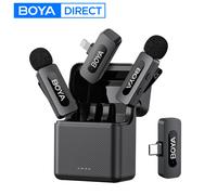 BOYA BY-V3 Wireless Lavalier Microphone for iPhone 15/16 Series Samsung DJI Pocket 3 Type-c Smartphones Cameras Video Recording BY-V30-USB-C