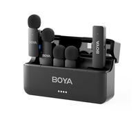BOYA BY-V4U Wireless Lavalier Microphone for iPhone 15/16 Series, Mini Microphone 200m Range, 18h Battery Life with Noise Cancellation, Compatible for Video Recording, Vlogging