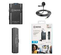BOYA BY-WM4 Pro Wireless Lavalier Microphone System with Lightning Connector Receiver for iPhone iPad IOS Podcast Facebook Youtube Live Stream Video Recording