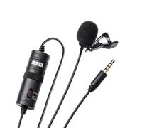 BOYA BYM1 By Shotgun Video Microphone By-M1 Ultimate 3.5mm Lapel Mic Clip-On Video Recording Omnidirectional Condenser for iPhone Android Smartphone Mac Tablet Dslr Camcorder, Black