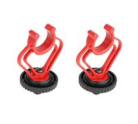 BOYA Dual Mount Brackets in Red & Black for by-MM1 Mini Cardioid Shotgun Microphone Mic (2 Pack) Replacement of by-MM1 Mount