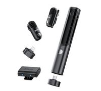 BOYA Magic-02 Wireless Lavalier Microphone for iPhone/Android/Cameras, 4 Form-in-1 Mic, Mini Wireless Microphone, AI Noise Reduction, 30H Power for Video Recording, Streaming(Stand not included)