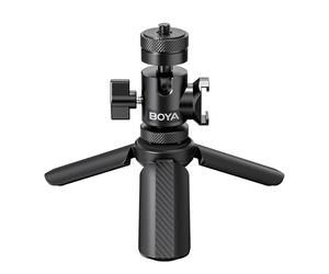 BOYA Magic Tripod Stand for Desktop Microphone with Non-slip Rubber Feet, Foldable Desk Mic Stand for Gaming, Podcasting, Meetings, Chatting