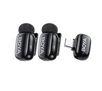 BOYA Mini 2 Wireless Lavalier Microphone for iPhone 15/16/17 and Android USB-C, 2 Ultra Mini Mics with AI Noise Cancellation and APP Control, Clip-On Phone Microphone for Vlogging, TikTok and YouTube