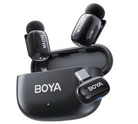 BOYA Mini 2 Wireless Lavalier Microphone for iPhone 15/16 Android USB-C Plug, 2 Ultra Mini Mic with AI Noise Cancellation, App Control, Lapel Microphone for Vlogging TikTok YouTube Content Creators