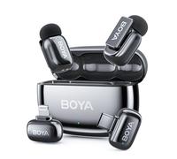 BOYA Mini 2 Wireless Lavalier Microphone for iPhone16/17 Android USB-C Plug, 2 Ultra Mini Mic with Noise Reduction, Lapel Microphone for Vlogging TikTok YouTube Content Creators