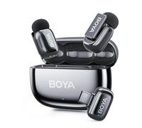 BOYA Mini 2 Wireless Lavalier Microphone for iPhone16/17 Android USB-C Plug, 2 Ultra Mini Mic with Noise Reduction, Lapel Microphone for Vlogging TikTok YouTube Content Creators
