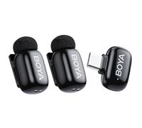 BOYA mini Microphone Wireless for iPhone 15/16, Andriod, 5g Ultralight, Wireless Lavalier Microphone, AI Voice Changer, AI Noise Reduction, Lapel Phone Mic, 100m, Clip on Mic with USB-C Plug