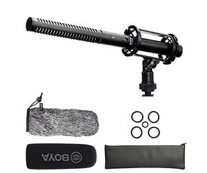 BOYA News Gathering Interview Shotgun Microphone XLR for Canon, BY-BM6060 Pro Broadcast-Quality Boom Mic with Windscreen & Shock Mount for Canon 6D Nikon D800 Sony Camcorders YouTube Video