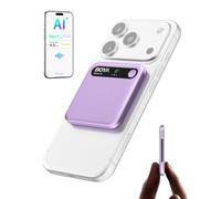 BOYA Notra AI Voice Recorder, 3-Mode Capture -Ambient/Phone Call/Bluetooth, AI Transcription&Smart Summary, Support 140+ Languages, 64GB Storage, Magnetic Note Taker for Meetings, Lectures, Purple