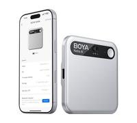 BOYA Notra AI Voice Recorder, Transcribe & Summarize with AI, App Control, Support Ambient, Call, Bluetooth Headset Recording, 145 Languages, Note Taker for Meetings, Calls, Online Sessions, Sliver