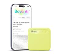 BOYA Notra Neo AI Voice Recorder AI Transcription Magnetic Shell Yellow | 5-m Bluetooth-call Capture, 140+-Language AI Transcription, 8-GB Storage, Free Cloud, Type-C, 20 Hour