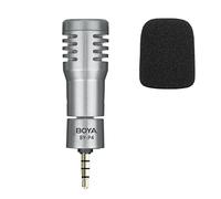 BOYA Smartphone Microphone 3.5mm, BY-P4 Mini Microphone for iPhone/Android Smartphone Plug&Play 3.5mm TRRS Professional Phone Mic for Samsung Huawei Google Pixel Vlogging/Video Recording/Live Stream