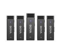 Boya Wireless Microphone 1 RX-4TX TRRS-TRS