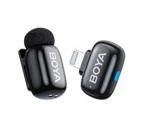 Boyamini Wireless Lavalier Microphone For iPhone iPad, Ultra mini microphone with AI Voice Change, Noise Reduction and Charging Case, Metal Clip on Mic Vlogging TikTok YouTube Content Creators