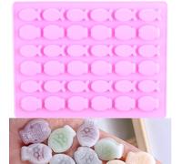 BOYANAN 36 Cavity Mini Fish Shaped Silicone Candy Moulds Gummy Fish Mould for Candy Gummies Cat Treat