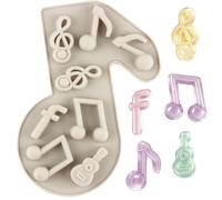 BOYANAN 8 Cavity Music Note Silicone Candy Moulds