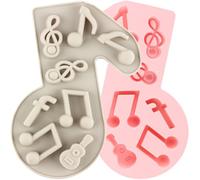 BOYANAN Music Note Silicone Moulds Musical Theme Candy Moulds Set of 2