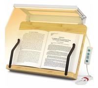 Boyanda Book Stand for Reading - Adjustable & Foldable Book Holder with High CRI 90+ No-Flicker, Eye-Caring LED Light | Anti-Blue Light & Anti-Glare | Hands-Free for Textbooks, Bibles, and Study