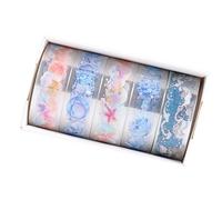 BOYANDM 5 Rolls Clear Tape Butterfly Decorative Flower Pattern Masking Hand Account Artists Crafting