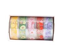BOYANDM 5 Rolls Clear Tape Butterfly Decorative Flower Pattern Masking Hand Account Artists Crafting