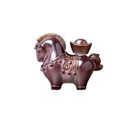 BOYANDM Artistic Resin Tea Pet Statue Horse Shape Color-Changing Effect Ideal Home Decor Accessory Resin Ceremony Decors Favorable Horse Decors