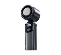 BOYANDM Digital Foldable Turbos Bladeless Fan 5 Gear Winds Control Rechargeable Portable Desktop Cooling Systems Handheld Neck Hanging Fan