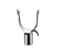 BOYANDM Metal Utility Hook for Closet Poles Replacement Hook Long Reach Stick Replacement Fork for 16mm/19mm Diameter Poles Clothes Rod Connector