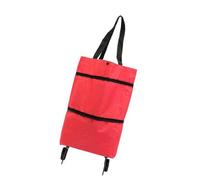 BOYANDM Rolling Cart with Ergonomic Handle Waterproof Storage Bag Foldable Design for Grocery Travel Home Use Ergonomic Handle Trolley Bag