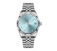 Boyarca Arabic Script Watch Mechanical Automatic Movement Urdu Numerals Wristwatch Men's Mechanical Wristwatch Islamic Muslim Mechanical Watches, Light Blue, Modern