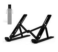 BoYata Laptop Stand, 6-Level Height Adjustable Portable Laptop Riser, Black