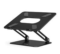 BoYata Laptop Stand, Ergonomic Aluminum Height Adjustable Laptop Mount Computer Stand Riser for Desk Compatible for 10-17" Laptops and Notebook (Black)