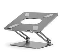 BoYata Laptop Stand, Ergonomic Aluminum Height Adjustable Laptop Mount Computer Stand Riser for Desk Compatible for 10-17" Laptops and Notebook (Grey)