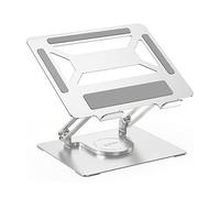 BoYata Laptop Stand for Desk, Adjustable Computer Stand with 360° Rotating Base, Ergonomic Foldable Laptop Riser Holder for Collaborative Work, Compatible with All MacBook Pro/Air, Notebook up to 17"