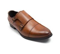 Thomas Crick Men's Boycie Double Monk Strap Formal Shoes Tan