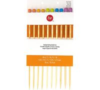 Boye Bamboo Single-Point Knitting Needle Set, US Sizes 6-10, Multicolor 5 Piece