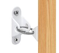 BoYeeBo 6 Sets Metal Furniture Wall Anchors for Child Kids Proofing Earthquake Resistant Pet Safety from Falling Furniture (White)