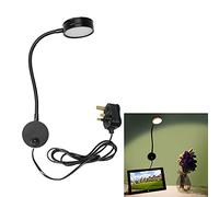 BoYeeBo Flexible Arm 5W LED Bedside Reading Lights, Wall Mounted LED Wall Lamp Working Study Headboard Light with Plug & Switch for Bedroom, Office, Workbench, Studio (Black,6000K)