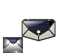 BoYeeBo Pack of 1, 100 LED Outdoor Solar Powered Lights Waterproof Motion Sensor Wireless Security Wall Lights for Outside Porch Garden Front Door Yard, 3 Modes