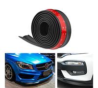 BoYeeBo Universal Car Front Bumper Protector Self-adhesive Auto Splitter Body Spoiler Skirt Rubber Bumper Lip Trim Spoiler, 2.5M/8.2ft (Black)