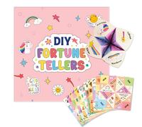 BOYESE DIY Paper Kit, 24 Fortune Teller Designs & Stickers, Kit Includes 12 Completed, 6 Blank and 6 Color-in Folding Fortune Teller, Stocking Stuffers for Kids