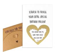 Boyfriend Birthday Card Funny Scratch Card with Stickers Scratch to Reveal Birthday Cards for Husband from Wife Boyfriend Birthday Idea