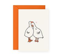 Boyfriend Birthday Card - Girlfriend Anniversary Card - Ducks In Love - Wedding Celebration For Husband Wife - Sweet Thinking Of You Presents- Kids Valentines Day - Comes With Fun Stickers