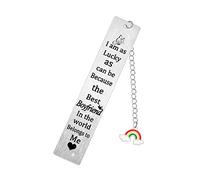 Boyfriend Bookmark Gifts from Girlfriend Boyfriend Birthday Christmas Presents I Am As Lucky As Can Be The Best Boyfriend in The World Belongs to Me GiftBook Lover Gifts (Boyfriend Belongs)