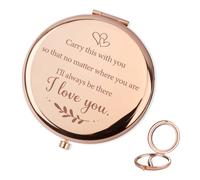 Boyfriend Gifts for Him,Husband Gifts from Wife,Birthday Valentines Day Gifts for Him Makeup Mirror,Gifts for Wife on Anniversary,I Love You Gifts for Him Her,Gifts for Girlfriend Pocket Mirror Rose